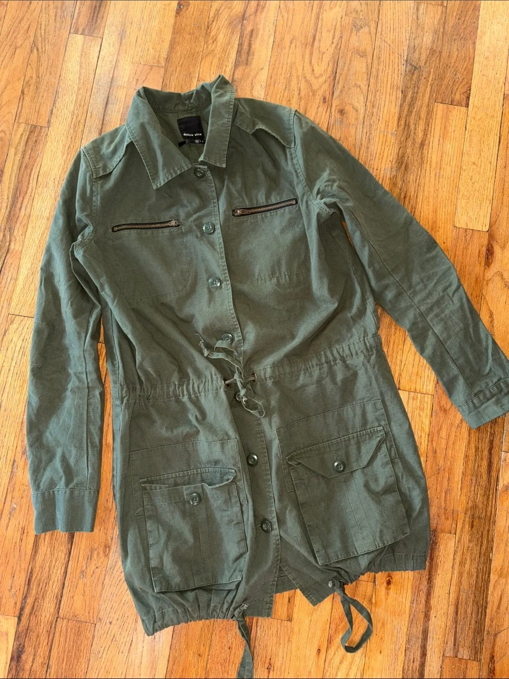 Dolce Vita Olive Green Utility Anorak Jacket Size XS